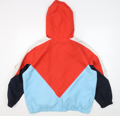 Topshop Unisex Multicoloured L Retro Full Zip Hoodie