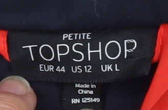 Topshop Unisex Multicoloured L Retro Full Zip Hoodie