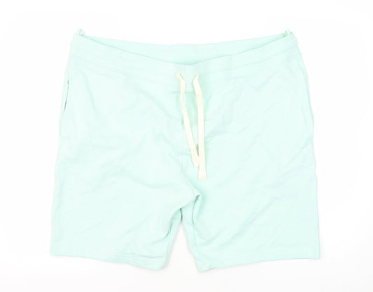 Marks and Spencer Green Sweat Shorts, 2XL, Unisex Adults