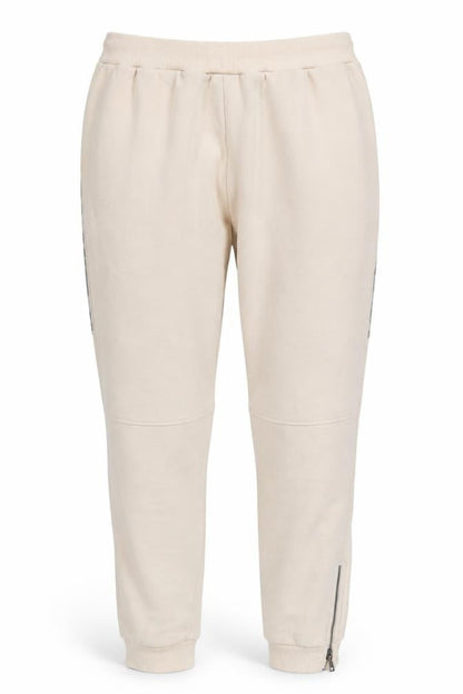 Front view of Rascal unisex beige jogger trousers s