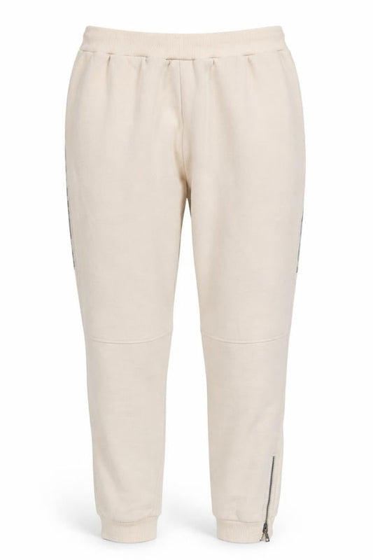 Front view of Rascal unisex beige jogger trousers s