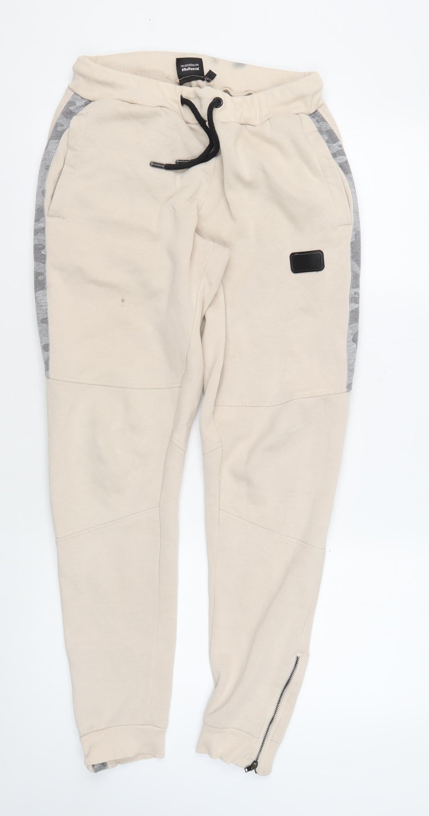 Rascal Unisex Beige Jogger Trousers S
