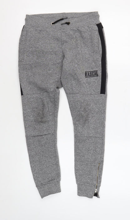 Rascal Boys Grey Jogger Trousers, Size L, Elastic Waist
