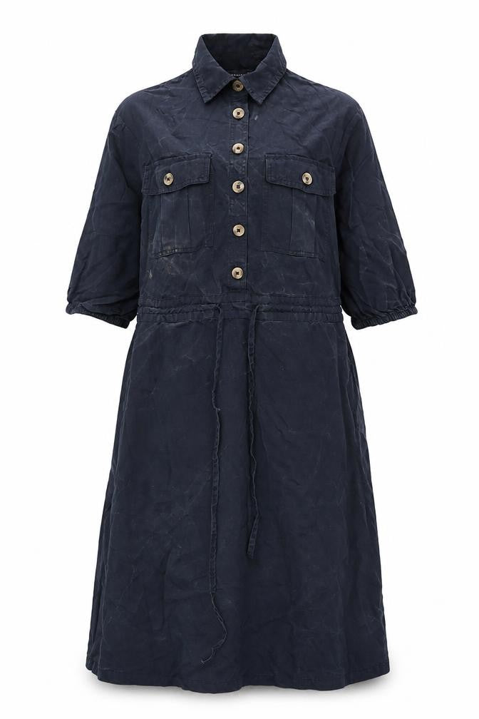 French Connection Women's Blue Modal Shirt Dress M