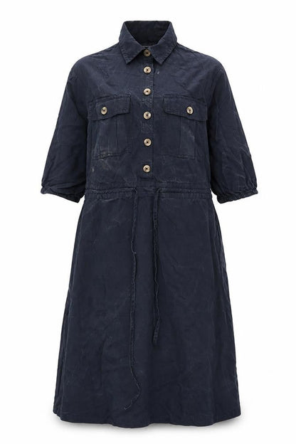 French Connection Women's Blue Modal Shirt Dress M
