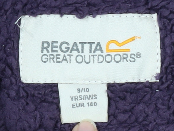 Regatta Girls Purple Polyester Jacket, Size 9-10 Years