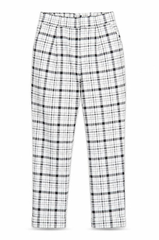 Womens UK Size S Stradivarius Regular Fit Casual White Trousers