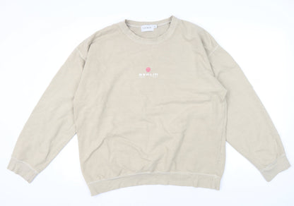 Topman Beige Men's Pullover Sweatshirt S