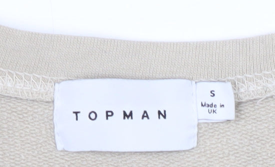 Topman Beige Men's Pullover Sweatshirt S
