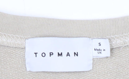 Topman Beige Men's Pullover Sweatshirt S