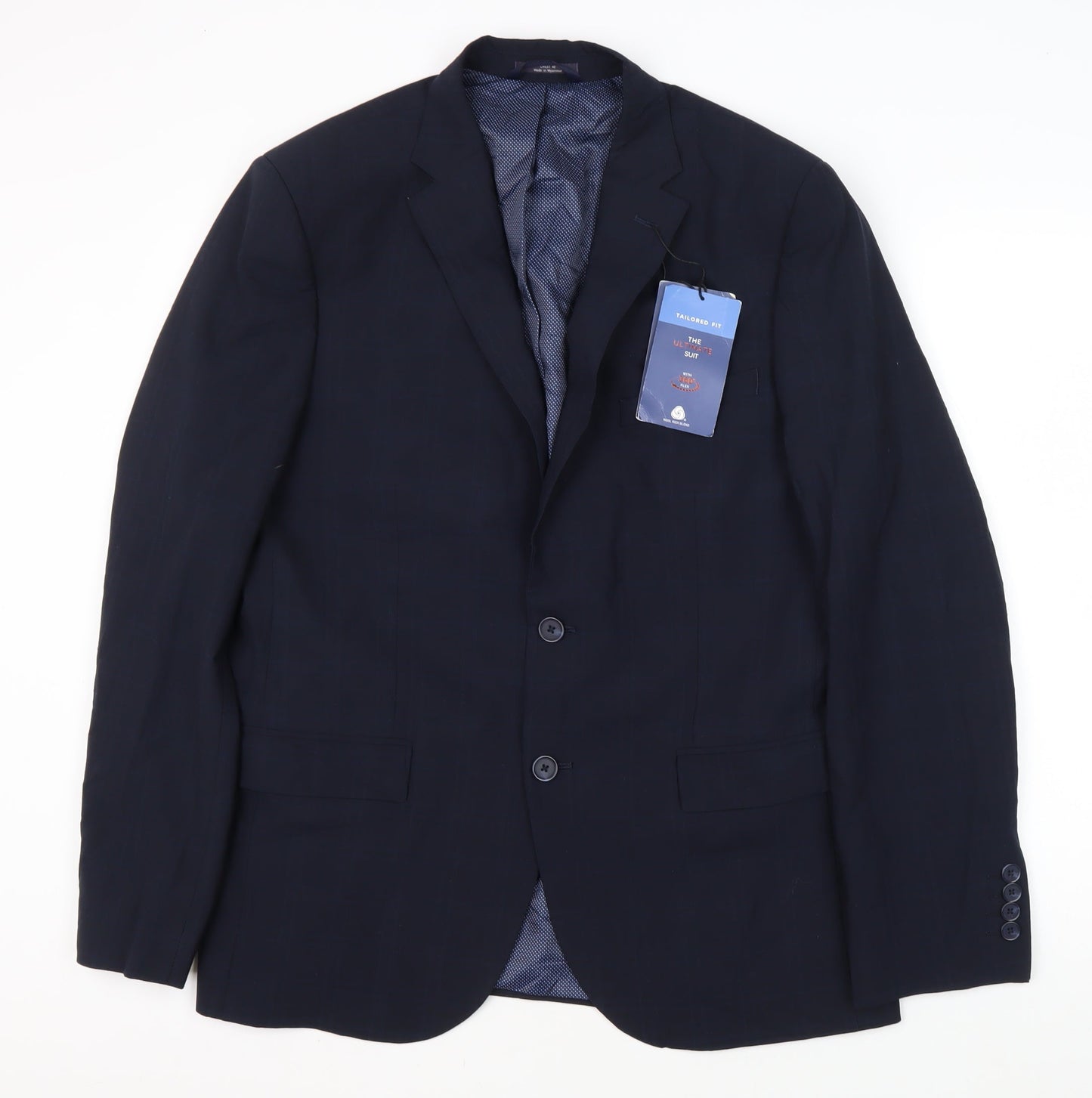 Mens UK Size 40 Marks and Spencer Regular Blue Suit Jacket