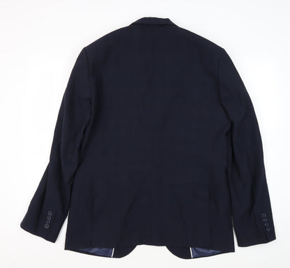 Mens UK Size 40 Marks and Spencer Regular Blue Suit Jacket