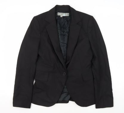 Zara Women's Black Blazer, Size 10, Single-Breasted Lined