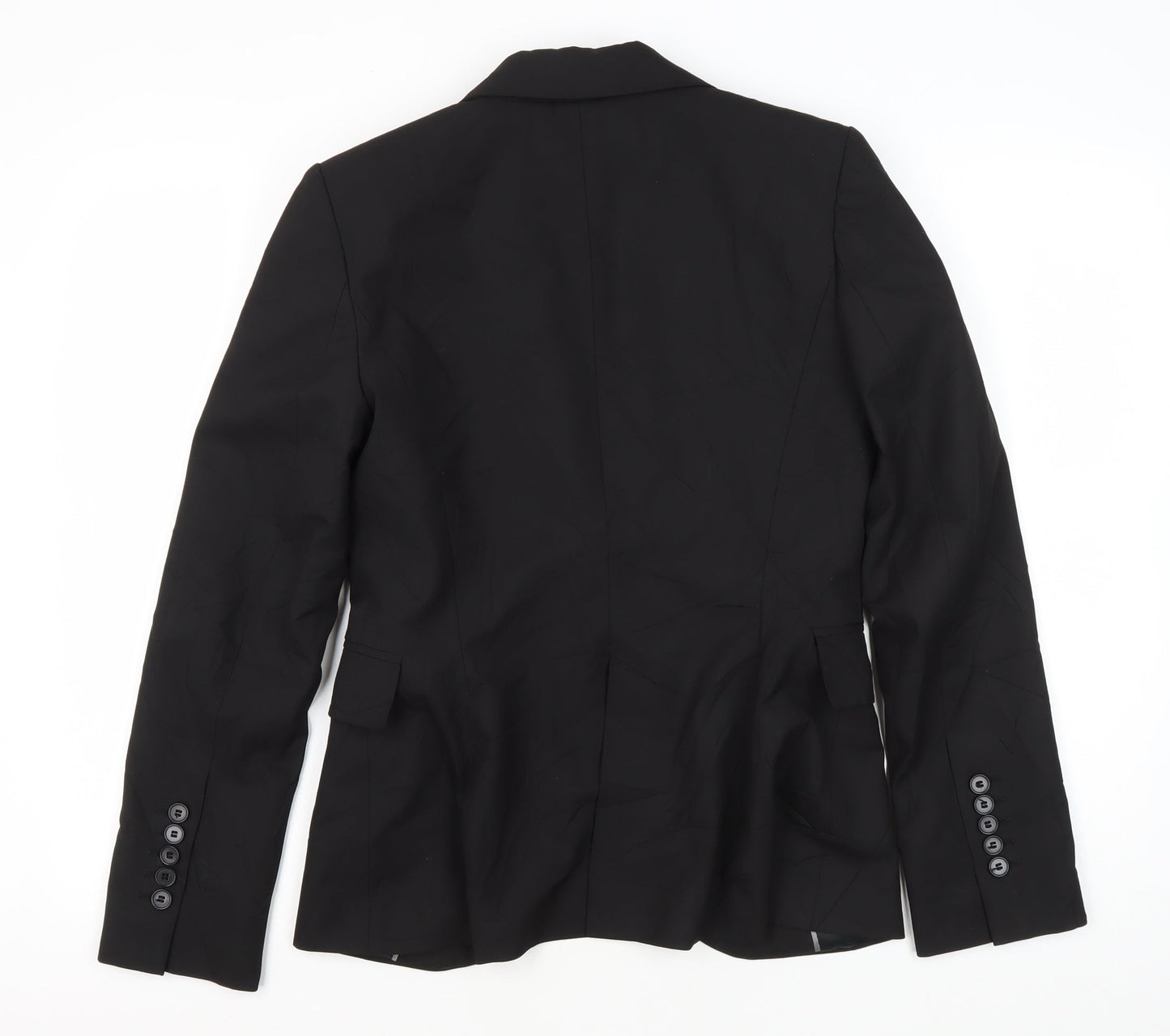 Zara Women's Black Blazer, Size 10, Single-Breasted Lined