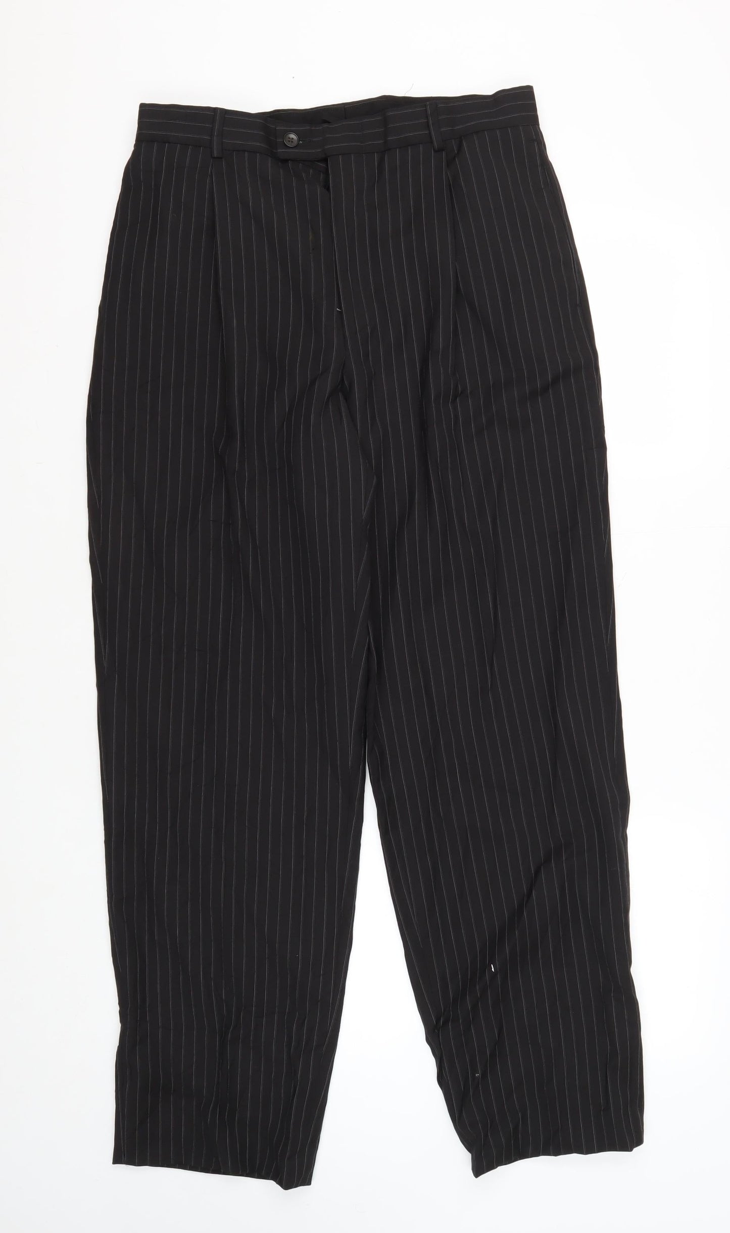 Alfani Men's Black Striped Trousers Size 32L