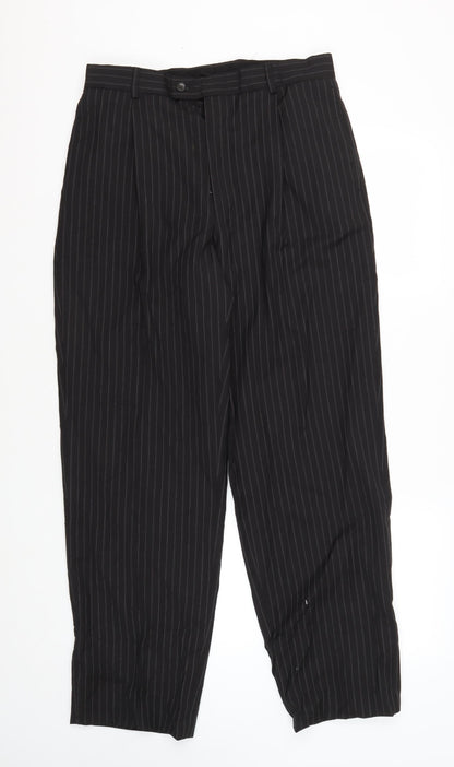 Alfani Men's Black Striped Trousers Size 32L