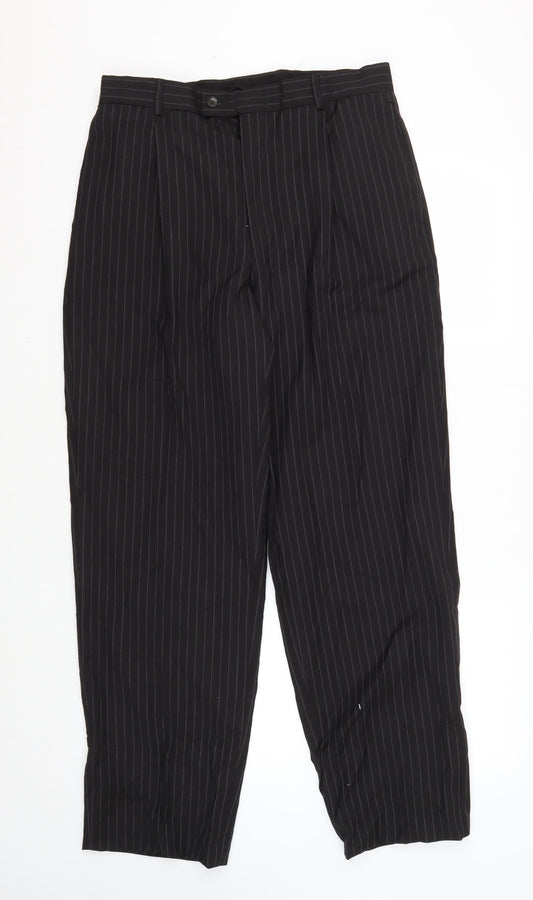 Alfani Men's Black Striped Trousers Size 32L