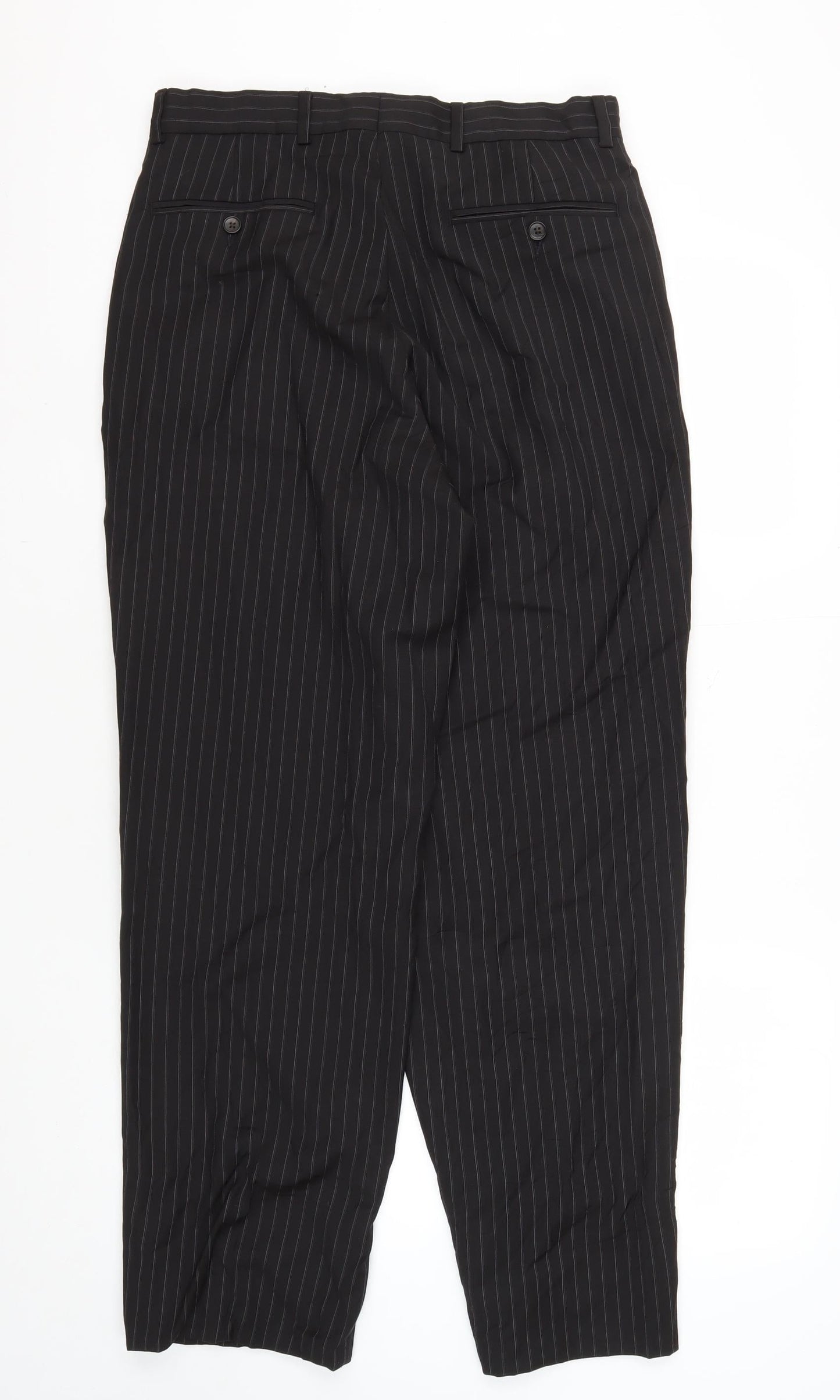 Alfani Men's Black Striped Trousers Size 32L