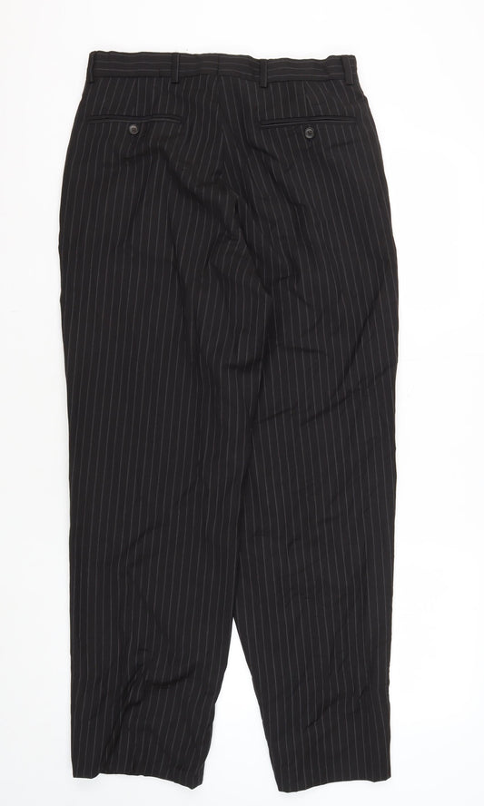 Alfani Men's Black Striped Trousers Size 32L