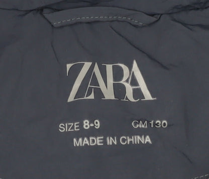 Zara Girls Blue Puffer Jacket 8-9 Years