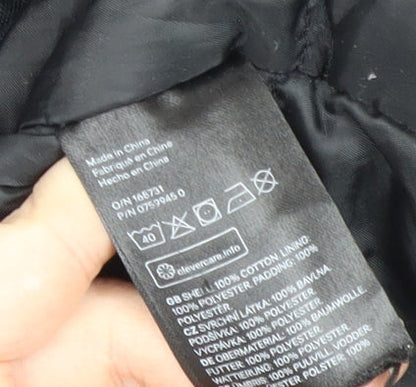 Womens UK Size 12 H&M Black Parka Coat