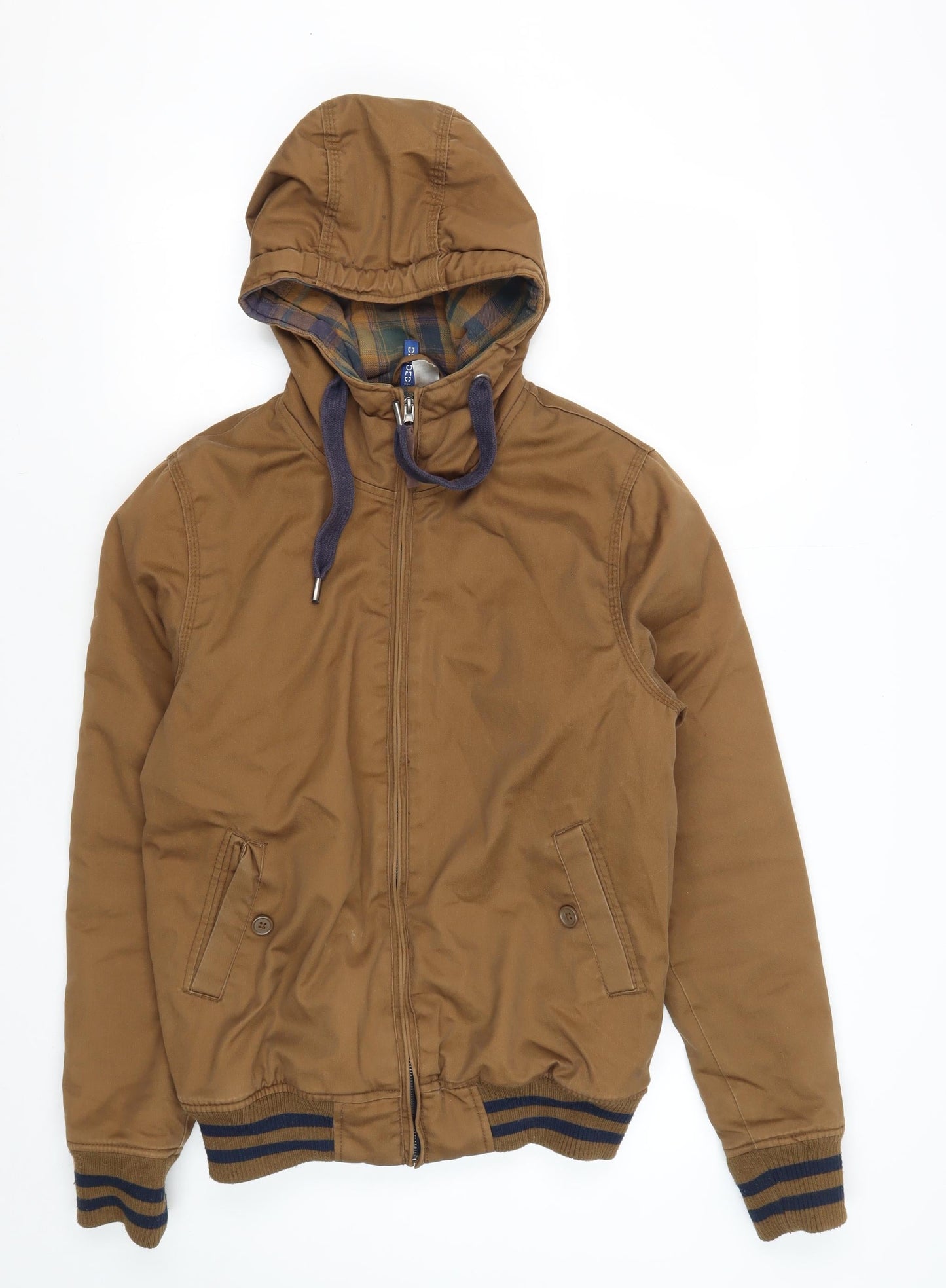 Mens UK Size S Divided Brown Bomber Jacket