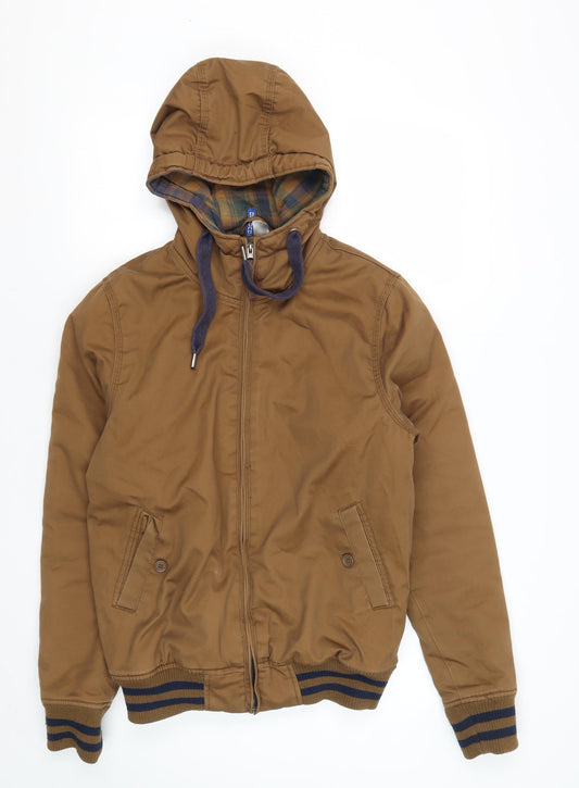 Mens UK Size S Divided Brown Bomber Jacket