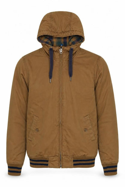 Mens UK Size S Divided Brown Bomber Jacket