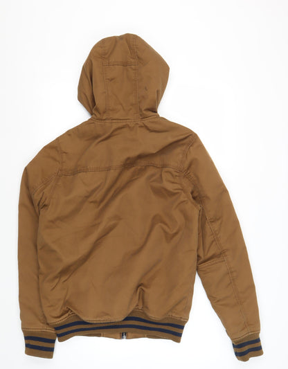 Mens UK Size S Divided Brown Bomber Jacket