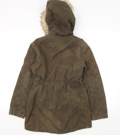 Marks and Spencer Green Parka Coat, Girls 11-12 Years