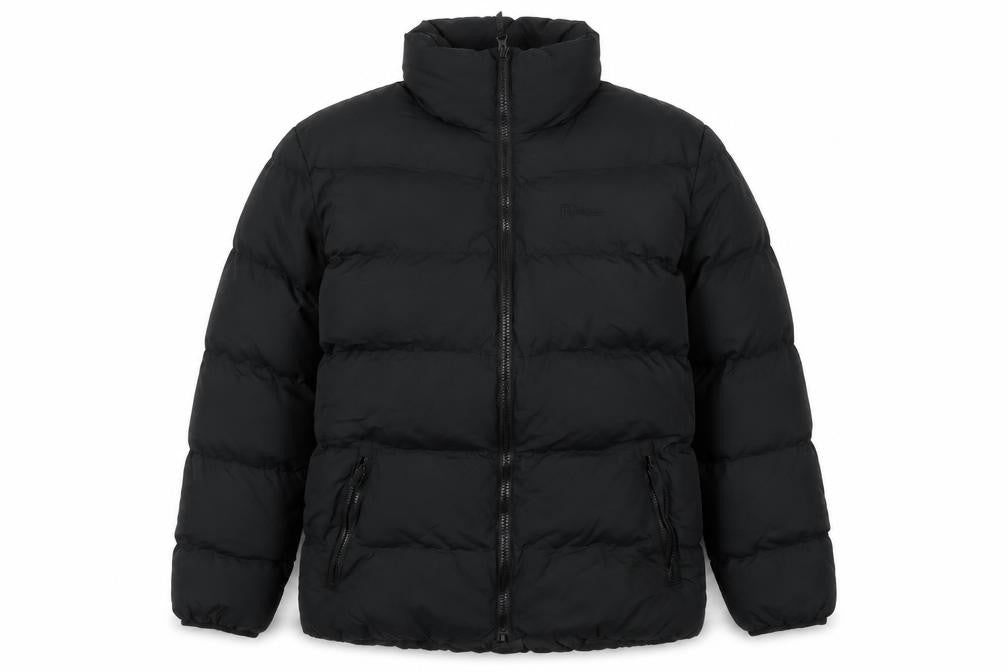 Front view of Hi Gear unisex black puffer jacket 12 plus casual winter