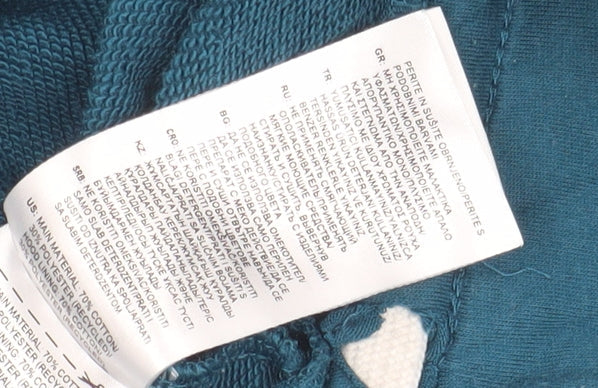 Adidas Women's Blue L Hoodie with Logo and Drawstring