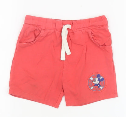 Disney Red Unisex Baby Jogger Shorts 18-24 Months
