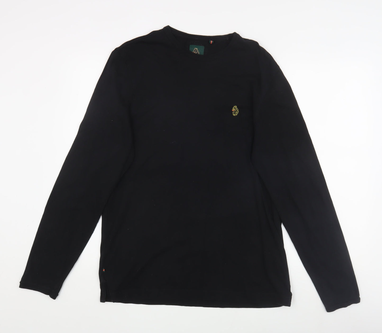 LUKE Sport Men's Black Cotton Jumper, L, Crew Neck