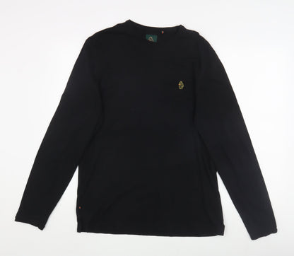 LUKE Sport Men's Black Cotton Jumper, L, Crew Neck