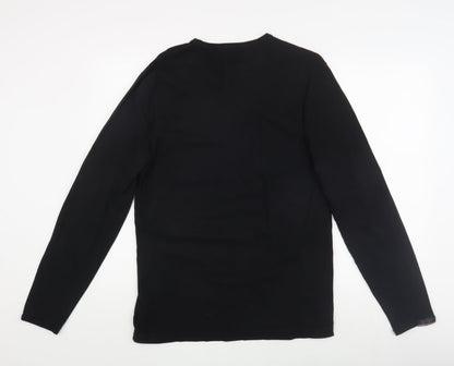 LUKE Sport Men's Black Cotton Jumper, L, Crew Neck