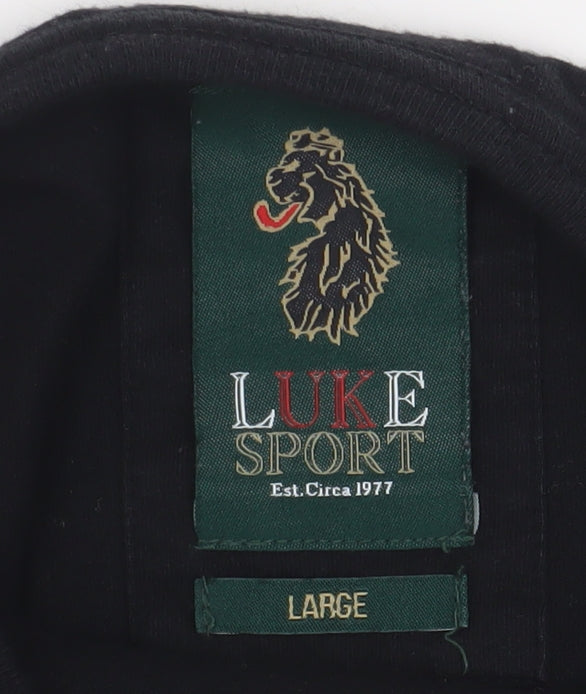 LUKE Sport Men's Black Cotton Jumper, L, Crew Neck
