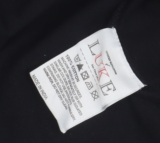 LUKE Sport Men's Black Cotton Jumper, L, Crew Neck