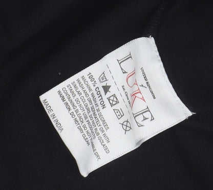 LUKE Sport Men's Black Cotton Jumper, L, Crew Neck