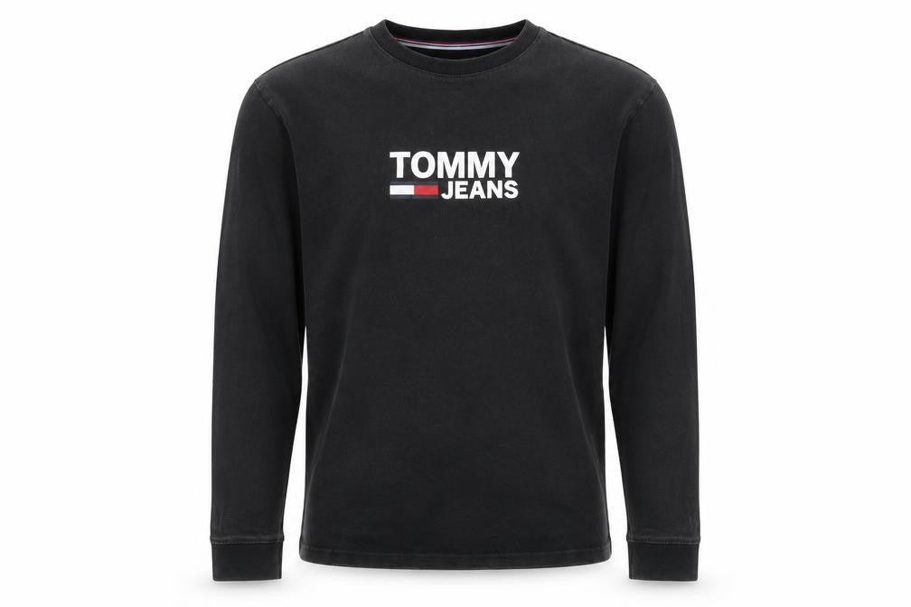 Mens UK Size M Tommy Jeans Black Pullover Jumper