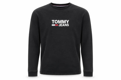 Mens UK Size M Tommy Jeans Black Pullover Jumper