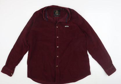 Toggi Men's Red Corduroy Button-Up Shirt