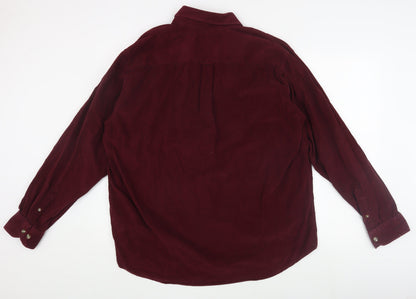 Toggi Men's Red Corduroy Button-Up Shirt