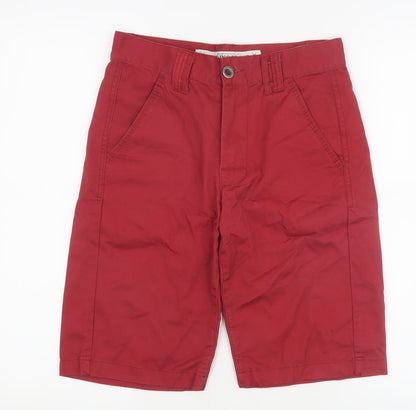 Blue Inc Men's Red Chino Shorts - Casual Slim Fit