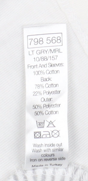 Womens UK Size M M&Co Grey Basic T-Shirt
