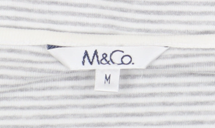 Womens UK Size M M&Co Grey Basic T-Shirt