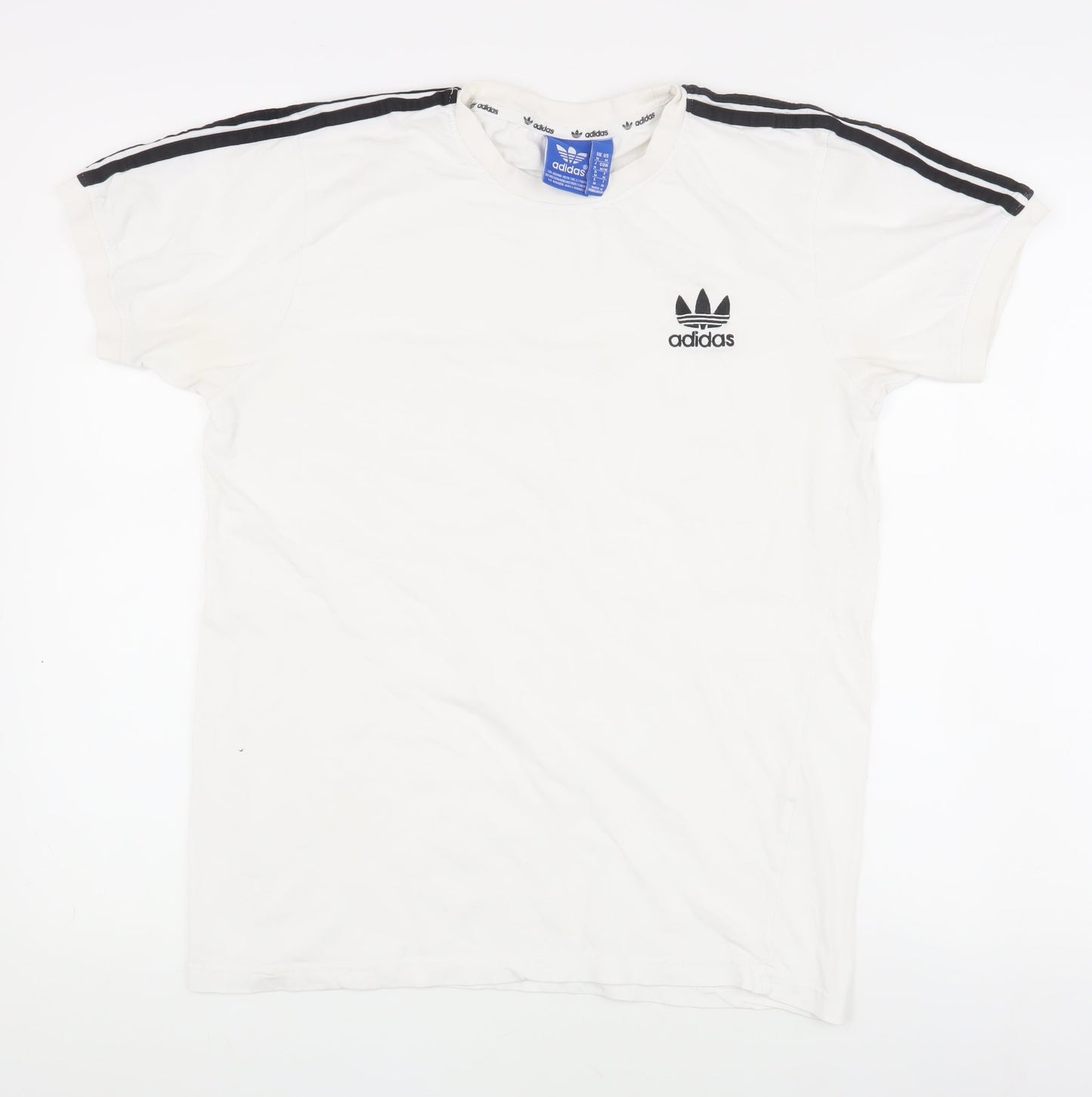 Unisex Adults UK Size M adidas White Basic T-Shirt