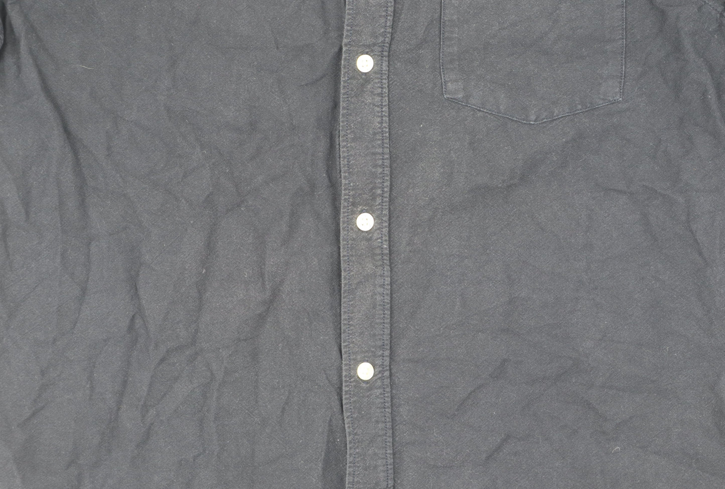 H&M Men's Black Regular Fit Button-Down Shirt L