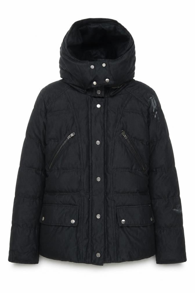 Womens UK Size S Zara Black Puffer Jacket