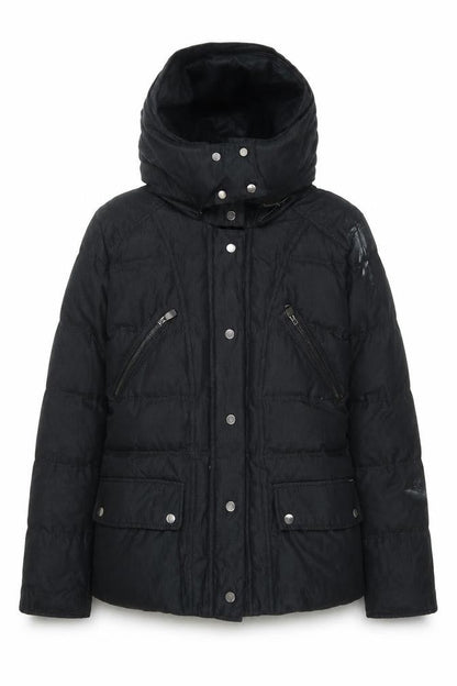 Womens UK Size S Zara Black Puffer Jacket